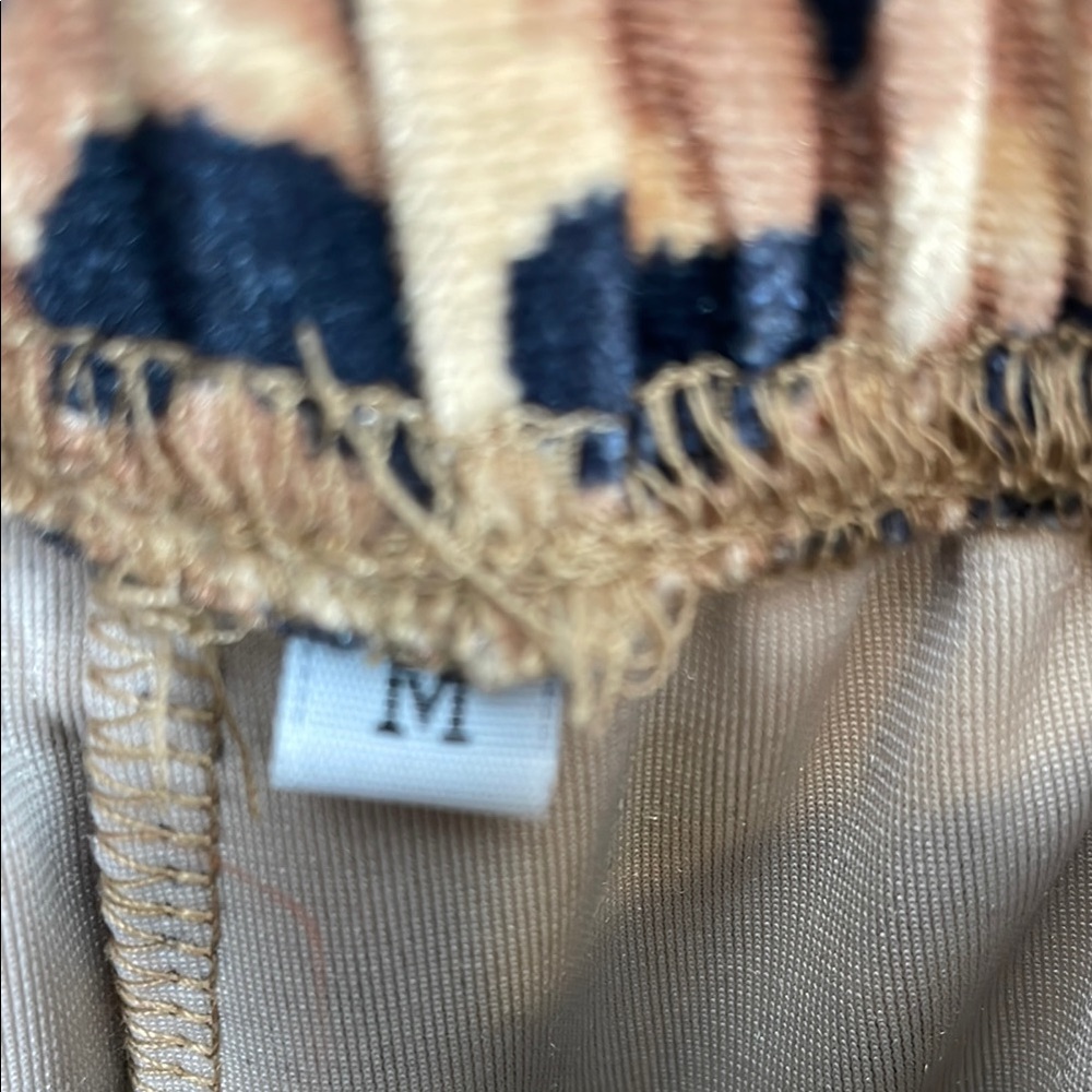 Retro Oyrosy Leopard Print Hooded Sweatshirt And Pant 2 Piece Women M Jogger Set - Picture 15 of 15